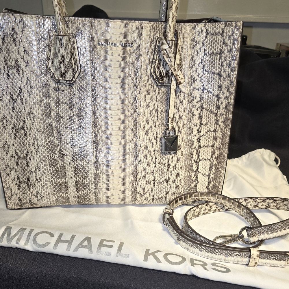 Michael Kors Snakeskin Mercer Tote bag